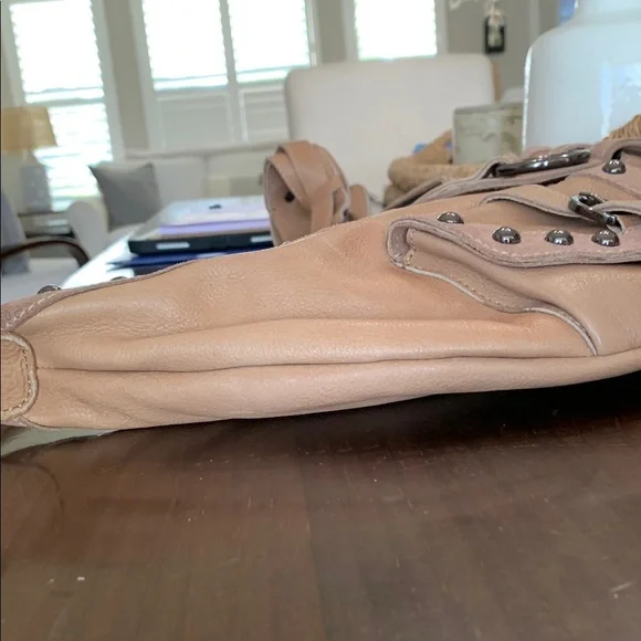 Free People Tan Studded Leather Shoulder Bag - Picture 14 of 17